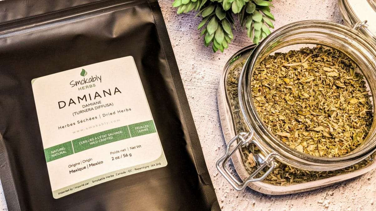 Damiana dried herb product