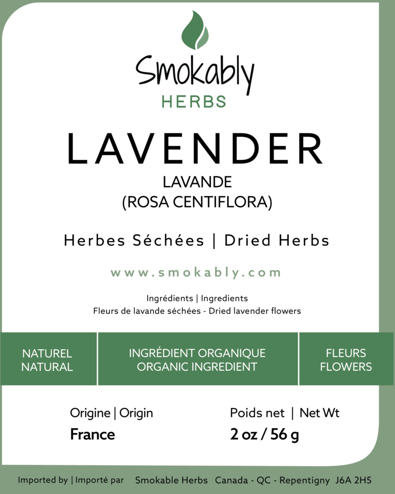 lavender flower smokably front label